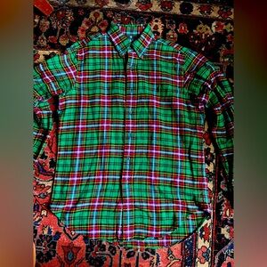 Polo Ralph Lauren Green Plaid Men's Shirt Medium